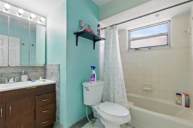4210 NW 23rd St, Lauderhill, FL 33313 - bathroom featuring shower / bath combo, vanity, and toilet