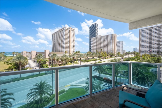 balcony with a city view