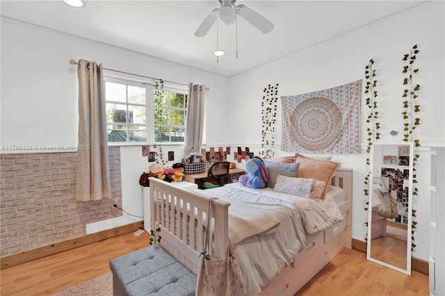 3730 Kumquat Ave, Miami, FL 33133 - bedroom with recessed lighting, wood finished floors, and a ceiling fan