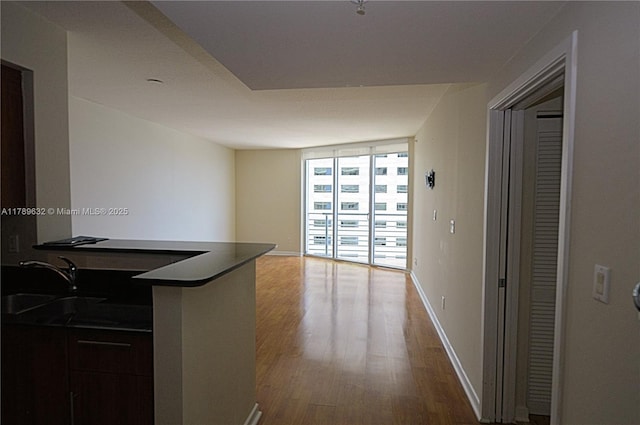 335 S Biscayne Blvd Unit 1904, Miami, FL 33131 - hall with a sink and wood finished floors