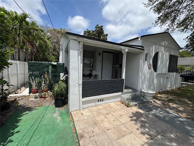 exterior space featuring fence