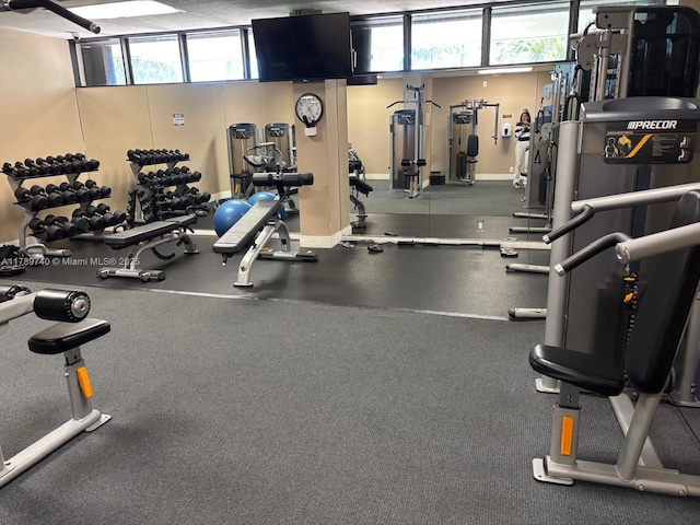 520 Brickell Key Dr Unit A713, Miami, FL 33131 - workout area with plenty of natural light