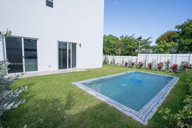 900 SW 24th Rd, Miami, FL 33129 - view of pool featuring fence, a fenced in pool, and a yard