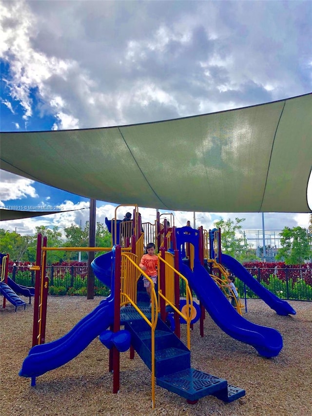 community playground with fence