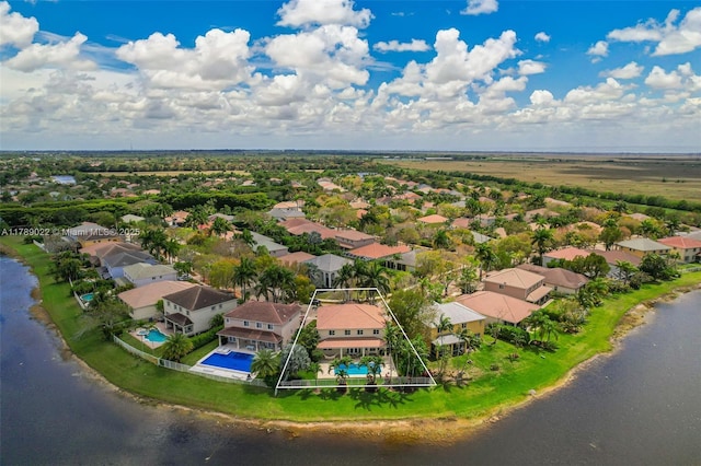 1092 Lavender Cir, Weston, FL 33327 - aerial view with a water view and a residential view