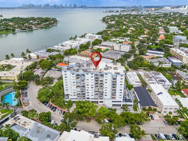 6900 Bay Dr Unit 11F, Miami Beach, FL 33141 - birds eye view of property featuring a view of city and a water view