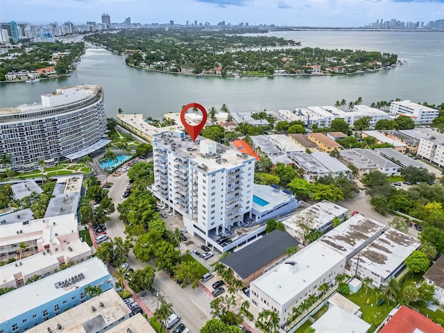 6900 Bay Dr Unit 11F, Miami Beach, FL 33141 - aerial view with a water view and a city view