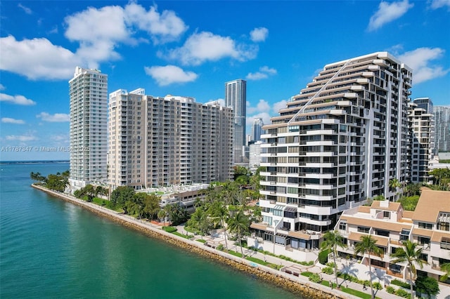 520 Brickell Key Dr Unit A201, Miami, FL 33131 - exterior space with a city view and a water view