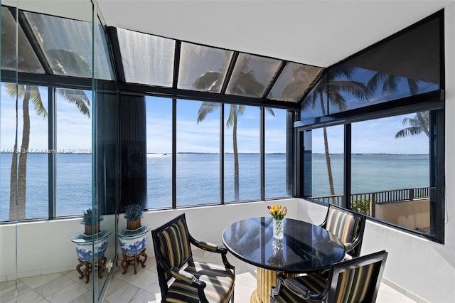 520 Brickell Key Dr Unit A201, Miami, FL 33131 - sunroom with plenty of natural light and a water view