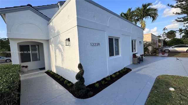 view of property exterior featuring stucco siding