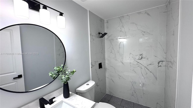 12239 NW 7th St, Miami, FL 33182 - full bathroom with a marble finish shower, toilet, and vanity