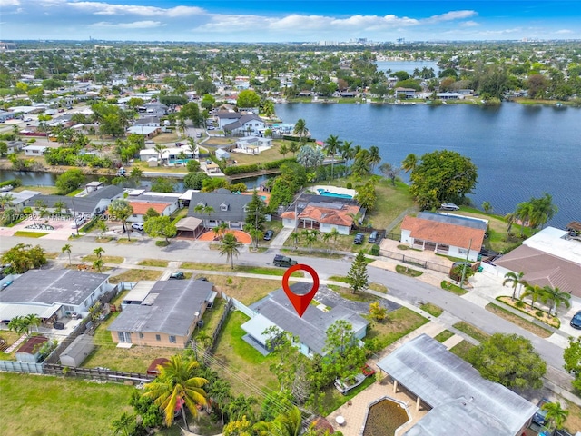 11024 SW 51st Ter, Miami, FL 33165 - bird's eye view with a water view and a residential view