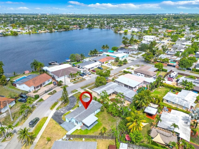11024 SW 51st Ter, Miami, FL 33165 - birds eye view of property with a residential view and a water view
