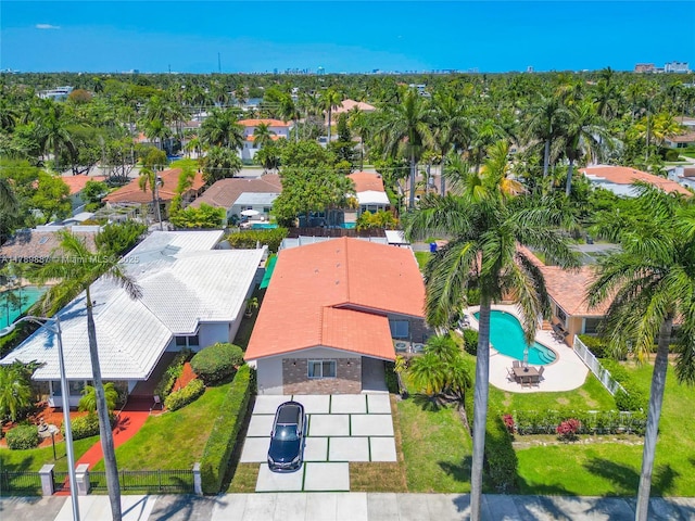 drone / aerial view featuring a residential view