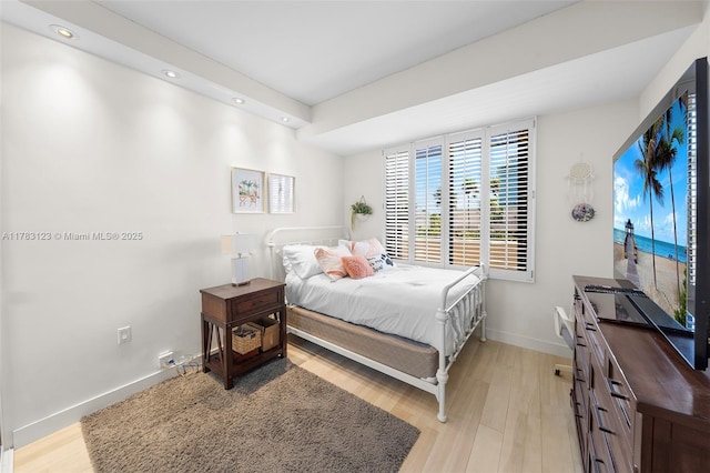 201 Crandon Blvd Unit 333, Key Biscayne, FL 33149 - bedroom with recessed lighting, light wood finished floors, and baseboards
