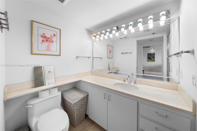 201 Crandon Blvd Unit 333, Key Biscayne, FL 33149 - bathroom with toilet, vanity, and tile patterned flooring