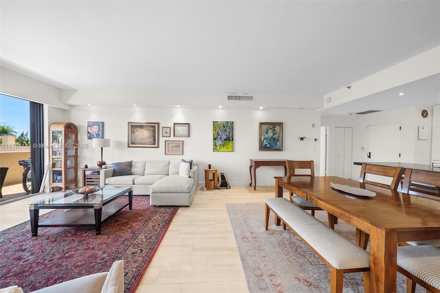 201 Crandon Blvd Unit 333, Key Biscayne, FL 33149 - living room with recessed lighting and light wood-type flooring