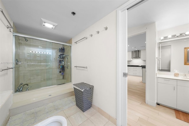 201 Crandon Blvd Unit 333, Key Biscayne, FL 33149 - bathroom featuring vanity, baseboards, and tile patterned flooring