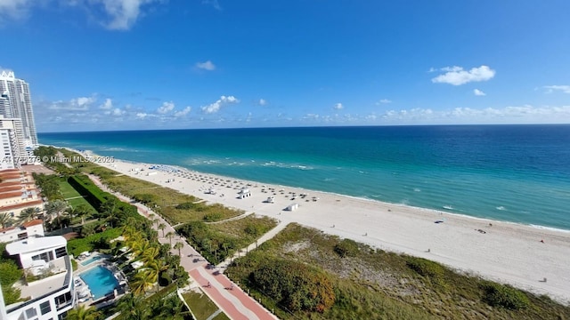 5825 Collins Ave Unit 2D, Miami Beach, FL 33140 - water view featuring a beach view