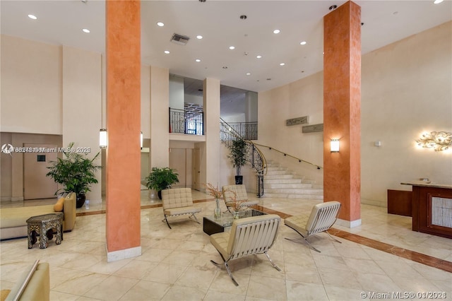 5825 Collins Ave Unit 2D, Miami Beach, FL 33140 - building lobby with stairs and visible vents