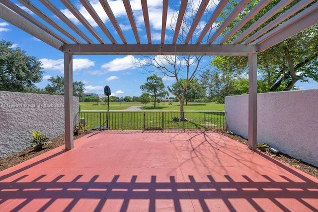 717 NW 105th Pl Unit C2, Miami, FL 33172 - view of patio featuring a pergola