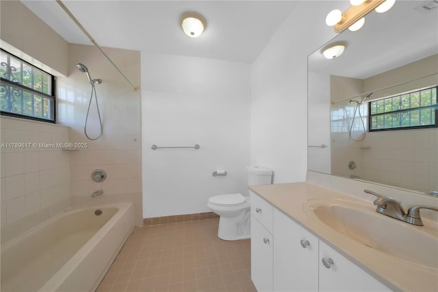 717 NW 105th Pl Unit C2, Miami, FL 33172 - full bathroom featuring vanity, bathtub / shower combination, toilet, and baseboards