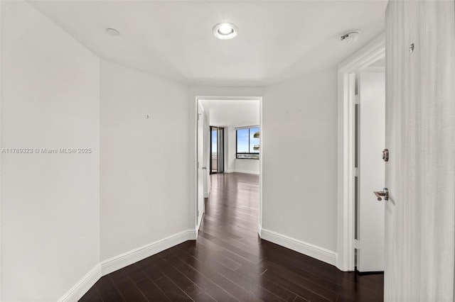 1330 W Ave Unit 1614, Miami Beach, FL 33139 - hall featuring baseboards and dark wood finished floors