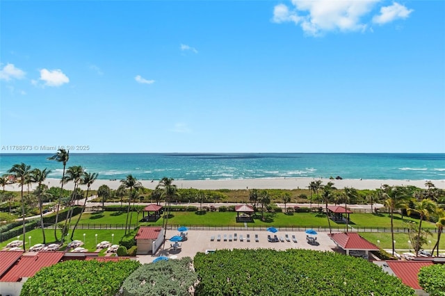 2555 Collins Ave Unit 805, Miami Beach, FL 33140 - aerial view with a beach view and a water view