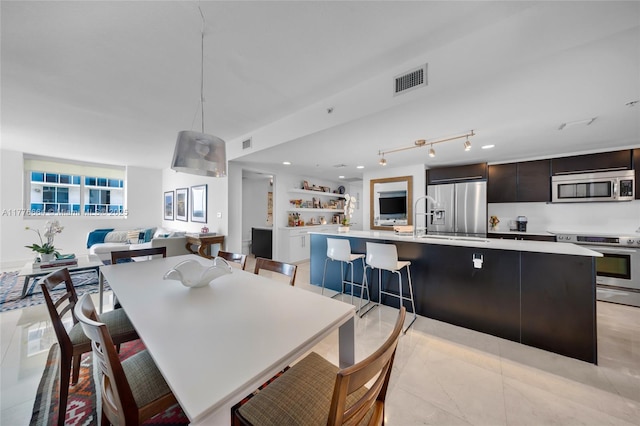 665 NE 25th St Unit 1201, Miami, FL 33137 - dining room with visible vents