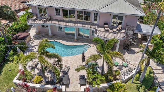 1146 SE 14th Ter, Deerfield Beach, FL 33441 - view from above of property featuring a pool