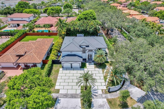 drone / aerial view featuring a residential view