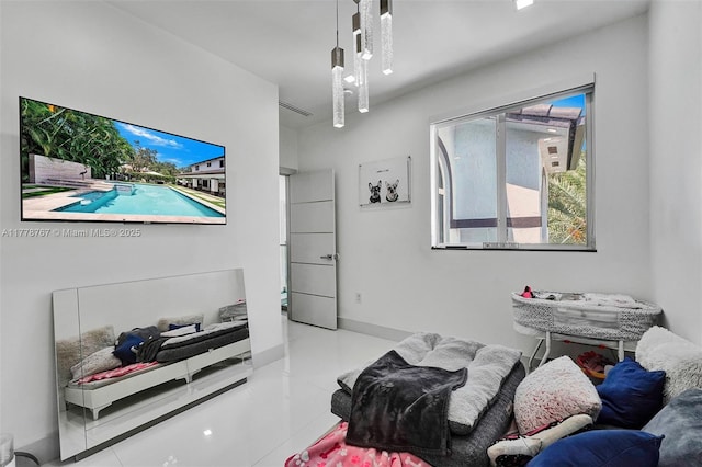 view of tiled bedroom