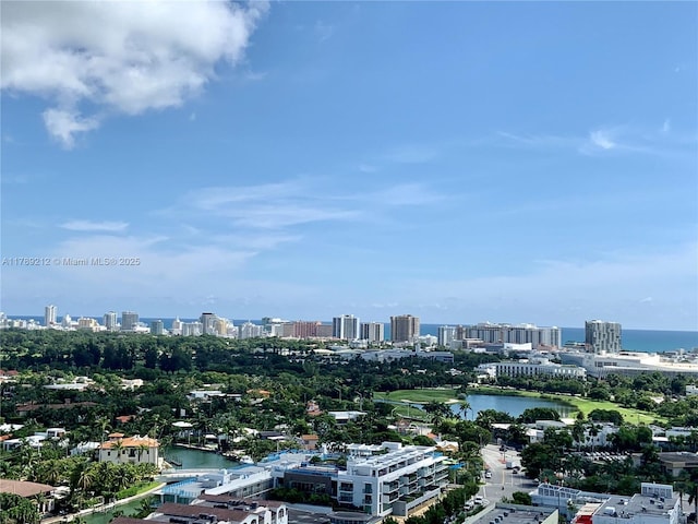 1800 Sunset Harbour Dr Unit 2203, Miami Beach, FL 33139 - bird's eye view featuring a city view and a water view