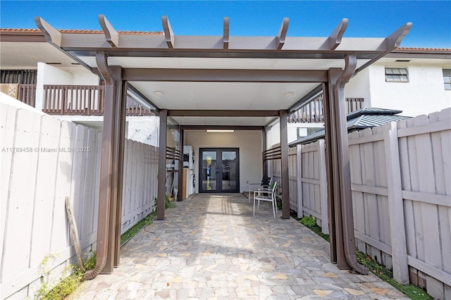 13250 SW 58th Ter Unit 10-8, Miami, FL 33183 - view of patio / terrace featuring a fenced backyard and french doors