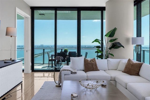 480 NE 31st St Unit 4701, Miami, FL 33137 - living area with floor to ceiling windows and a water view