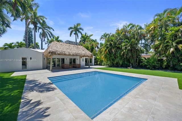 1511 NE 108th St, Miami, FL 33161 - pool with a yard, outdoor lounge area, and a patio area