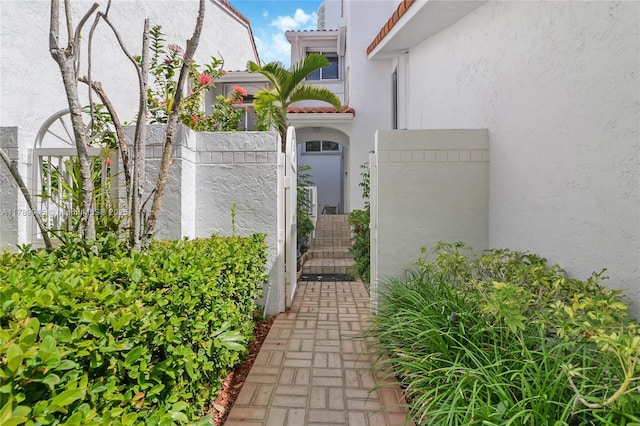 3769 NE 209th Ter, Aventura, FL 33180 - property entrance with stucco siding