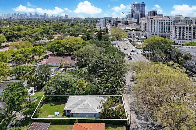 aerial view with a view of city