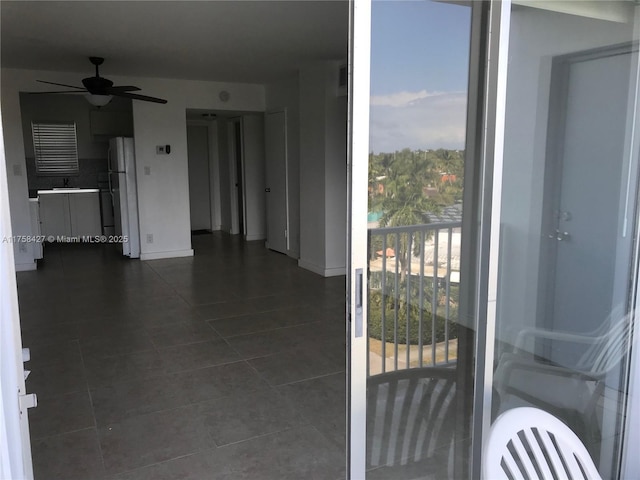 1701 Washington St Unit 503, Hollywood, FL 33020 - balcony with ceiling fan