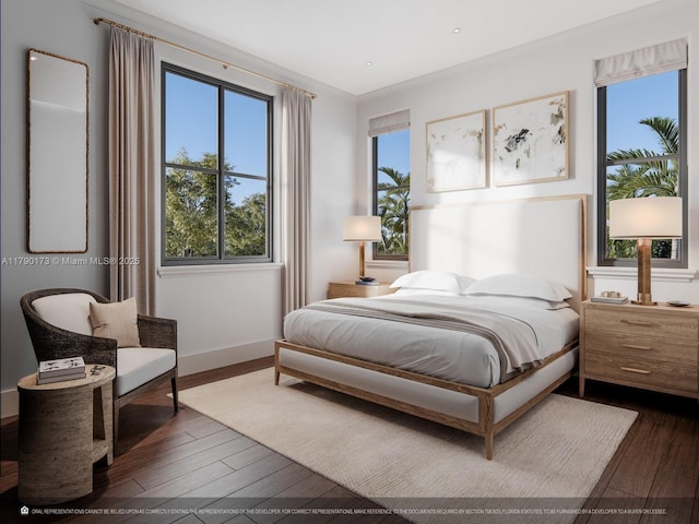 504 Malaga Ave Unit F14, Coral Gables, FL 33134 - bedroom featuring wood finished floors and baseboards