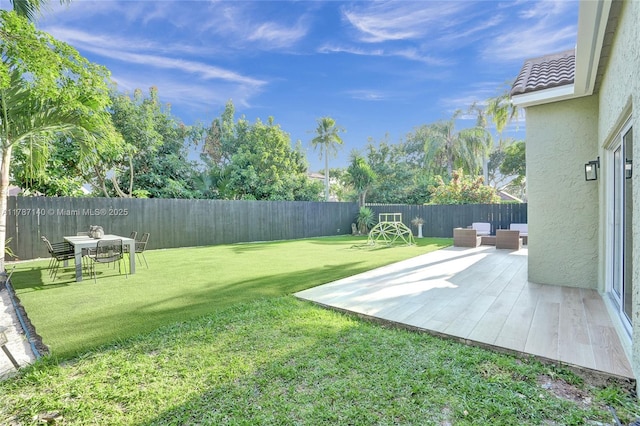 9248 Magnolia Ct, Davie, FL 33328 - view of yard featuring a patio and an outdoor hangout area
