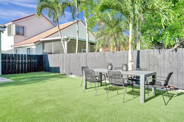 9248 Magnolia Ct, Davie, FL 33328 - view of yard with outdoor dining space