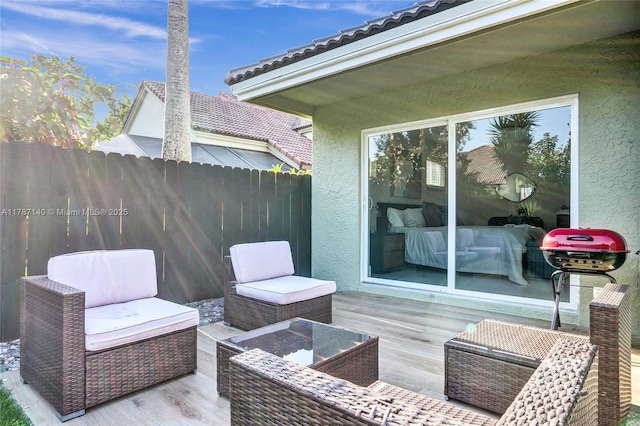 9248 Magnolia Ct, Davie, FL 33328 - wooden terrace with fence
