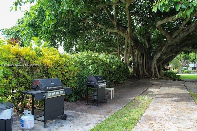 view of patio / terrace featuring grilling area