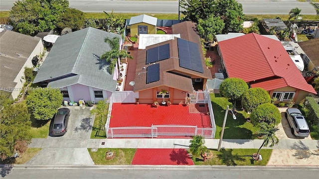 bird's eye view featuring a residential view