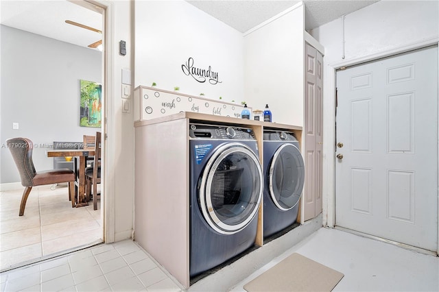13995 S Cypress Cove Cir, Davie, FL 33325 - laundry room with separate washer and dryer and tile patterned flooring