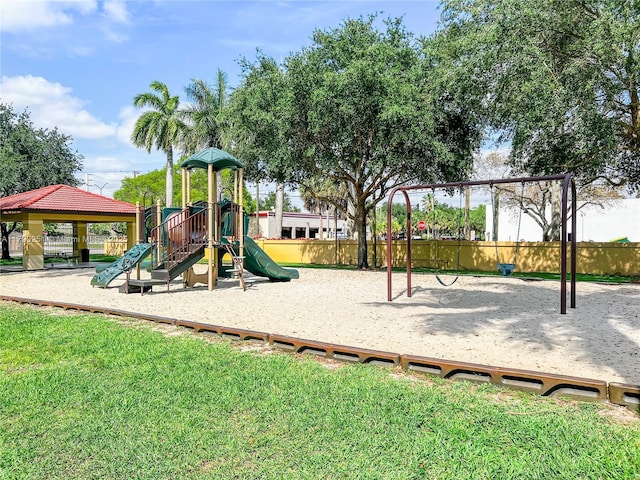 13995 S Cypress Cove Cir, Davie, FL 33325 - communal playground featuring a yard and a gazebo