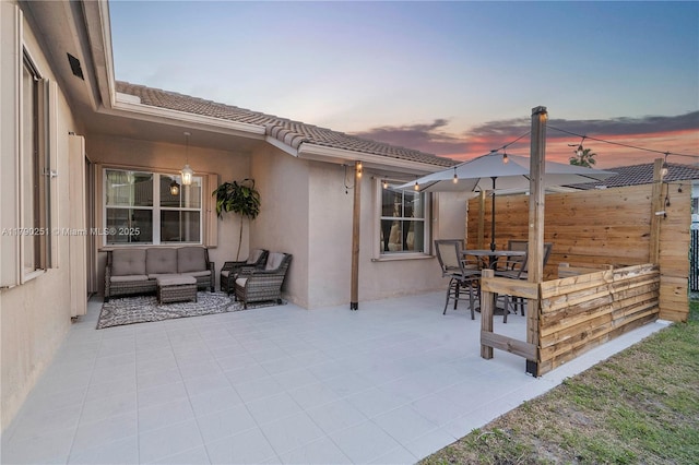 13995 S Cypress Cove Cir, Davie, FL 33325 - view of patio / terrace with outdoor lounge area