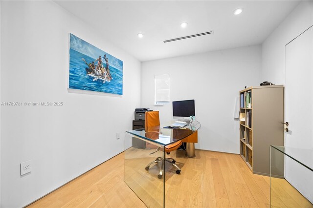288 NE 117th St, Miami, FL 33161 - office with wood finished floors and recessed lighting