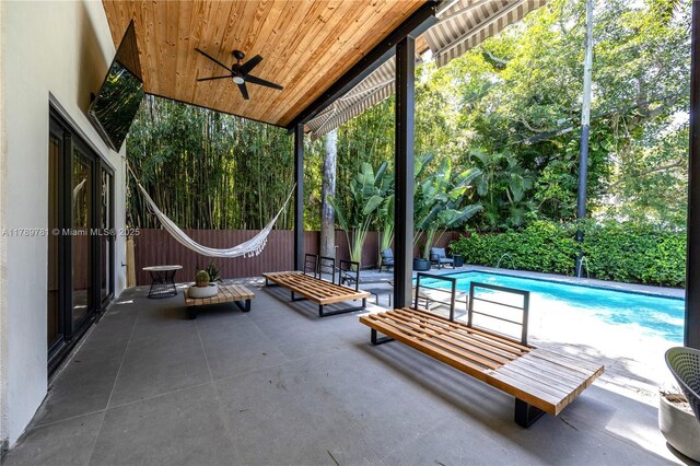 288 NE 117th St, Miami, FL 33161 - view of patio / terrace featuring a ceiling fan